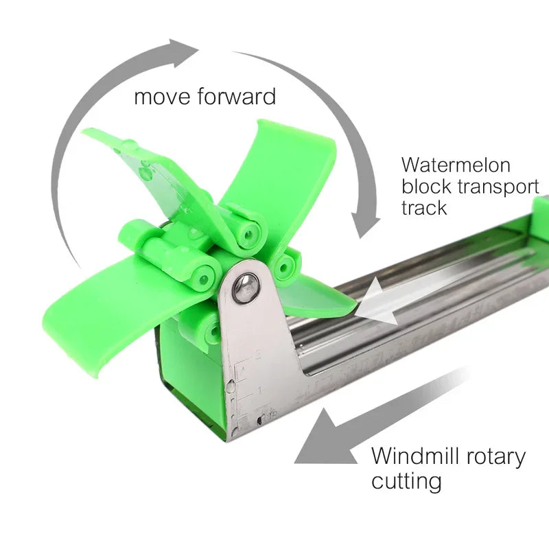 Watermelon Cutter Knife Stainless Steel Windmill Design Easy Cut Watermelon Piece Kitchen Gadget Salad Fruit Slicer Cutter Tools