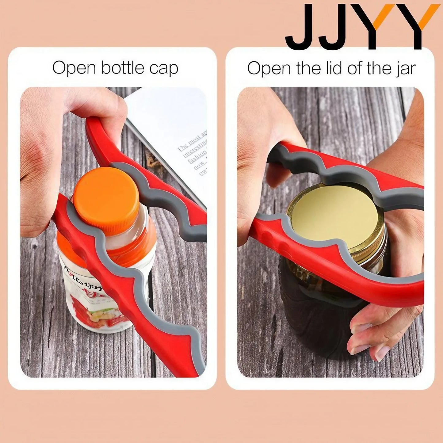 JJYY Multi-functional Home Kitchen Can Opener Non-slip Twist Bottle Opener Lid Opening Tool Kitchen Supplies