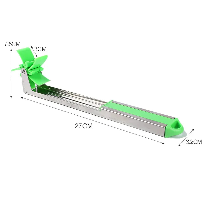 Watermelon Cutter Knife Stainless Steel Windmill Design Easy Cut Watermelon Piece Kitchen Gadget Salad Fruit Slicer Cutter Tools