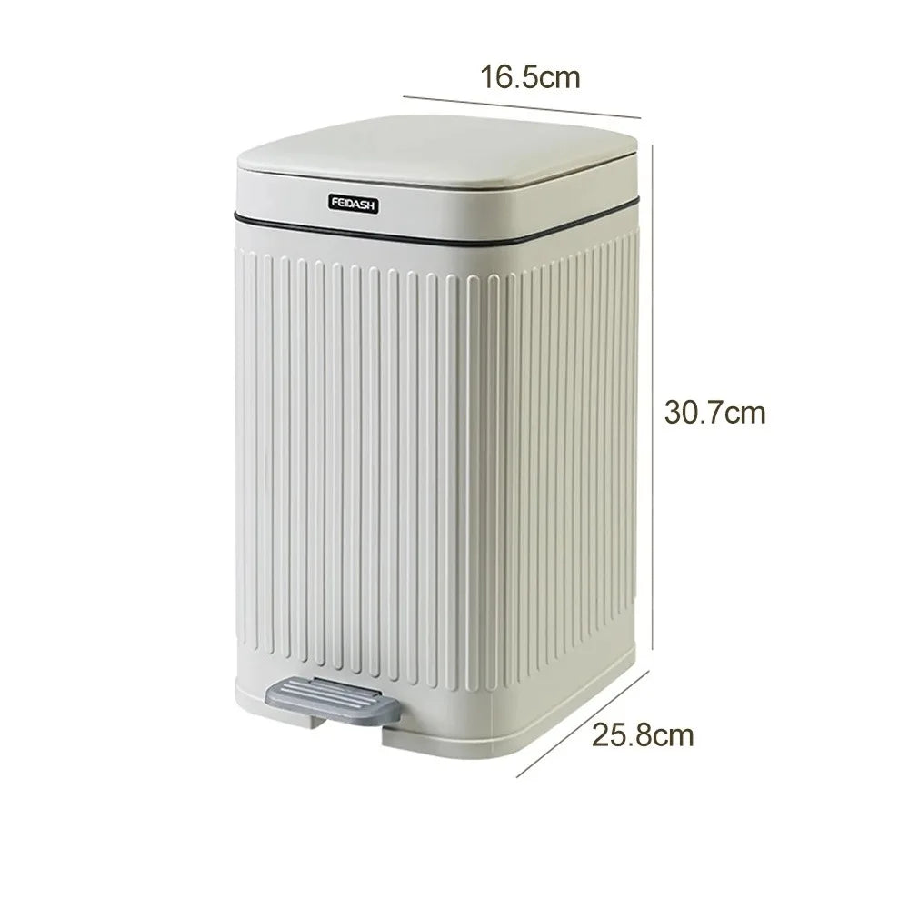 12L Narrow Trash Can With Foot pedal Bathroom Press Type Trash Bin Anti odor Wastebin For Kitchen Toilet