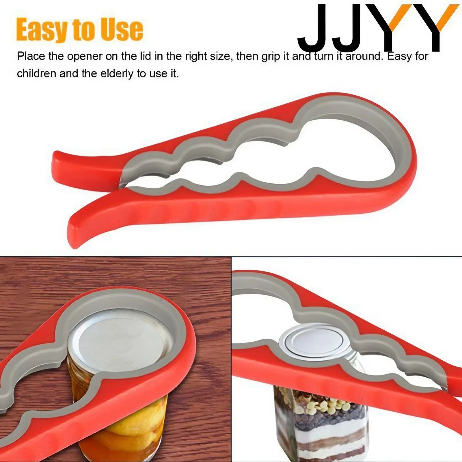 JJYY Multi-functional Home Kitchen Can Opener Non-slip Twist Bottle Opener Lid Opening Tool Kitchen Supplies